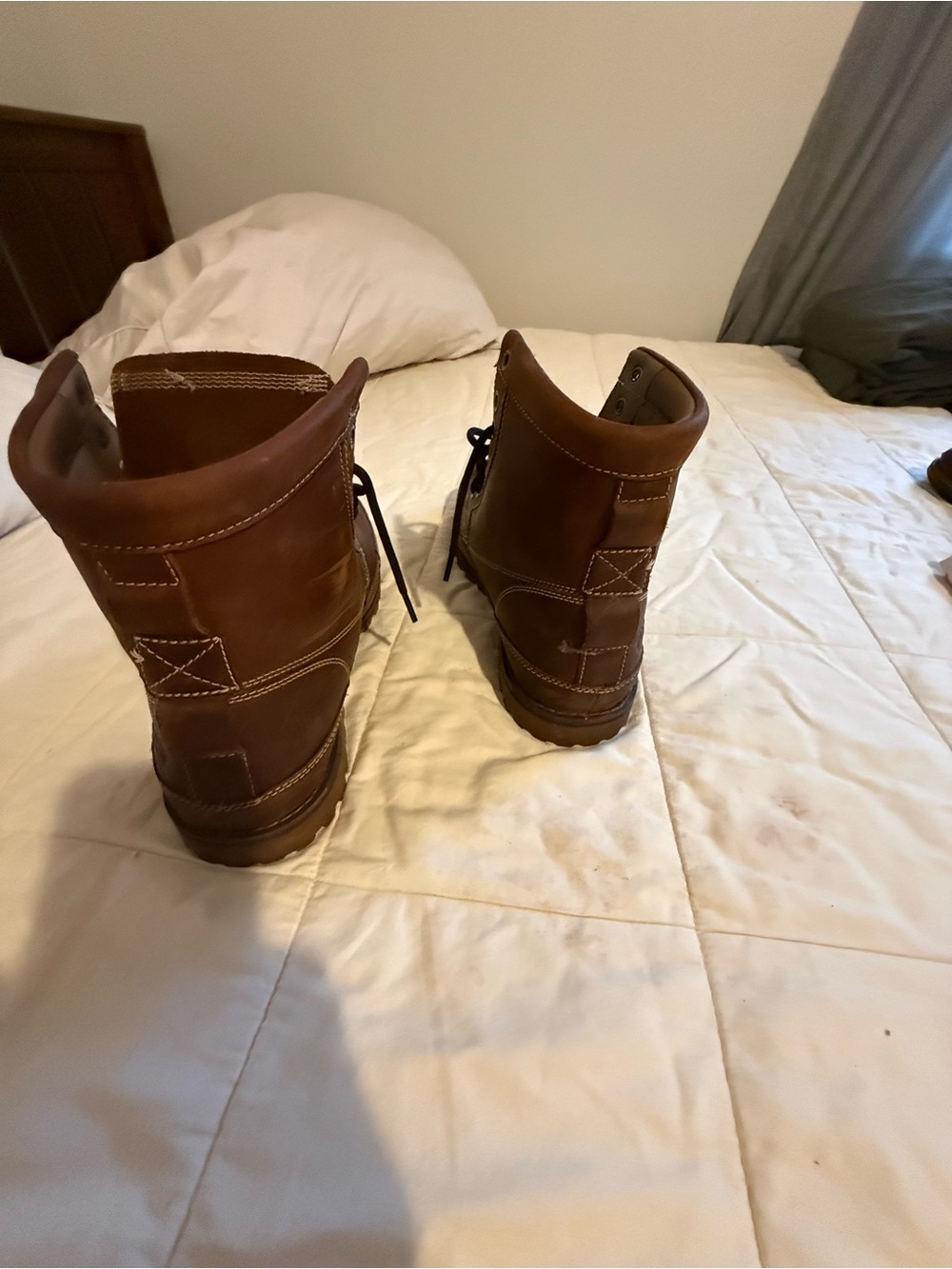 Timberland Brown Leather Lace-Up Work Boots - Picture 3 of 5